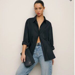 Reformation Will Oversized Shirt Black - Size S